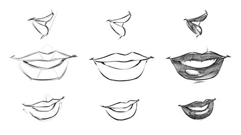 How To Draw Comic Style Female Lips Step By Step Coole Zeichnungen