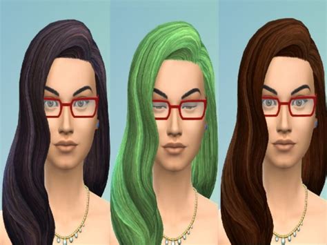 Sims 4 Hairs The Sims Resource Long Wavy Hair Retexture By Bokavoy
