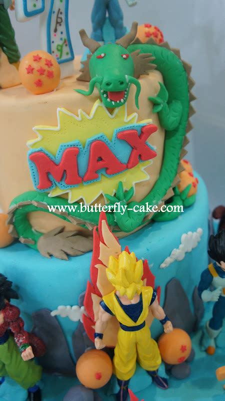 16 pack dragon ball z cake toppers,3 goku figures cake toppers set. Butterfly Cake: Dragon Ball Cake for Max