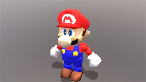 Super Mario 64 Rigged And Fixed Textures Download Free 3d Model By