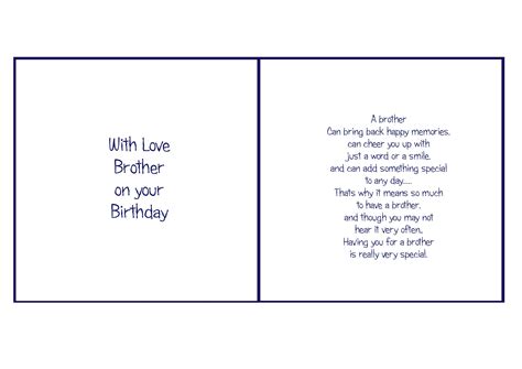 Happy Birthday Brother Cards Printable