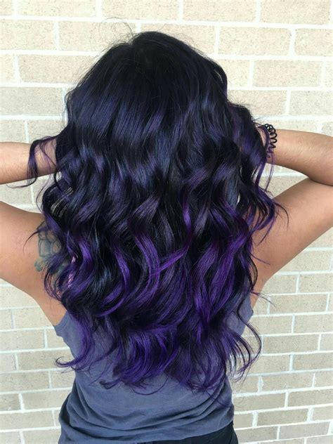Must Try Subtle Balayage Hairstyles Dark Purple Hair Color Short Hot Sex Picture