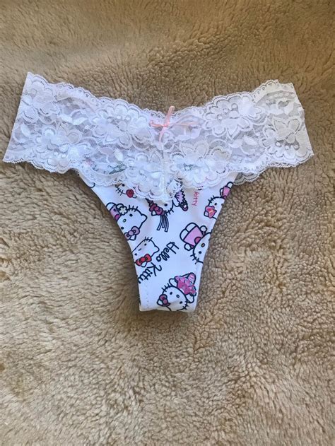 Sexy Underwear Made With Hello Kitty Fabric And Pink Lace Etsy