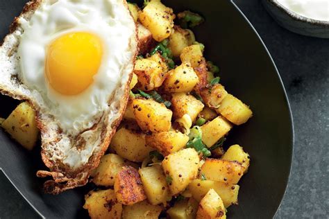 Indian Spiced Potatoes With Fried Egg Recipes Au