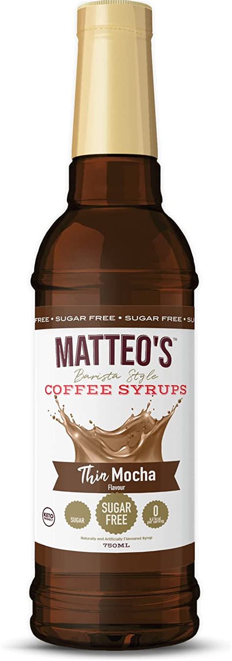 Matteos Sugar Free Coffee Flavorin Syrup Mocha Delicious Coffee