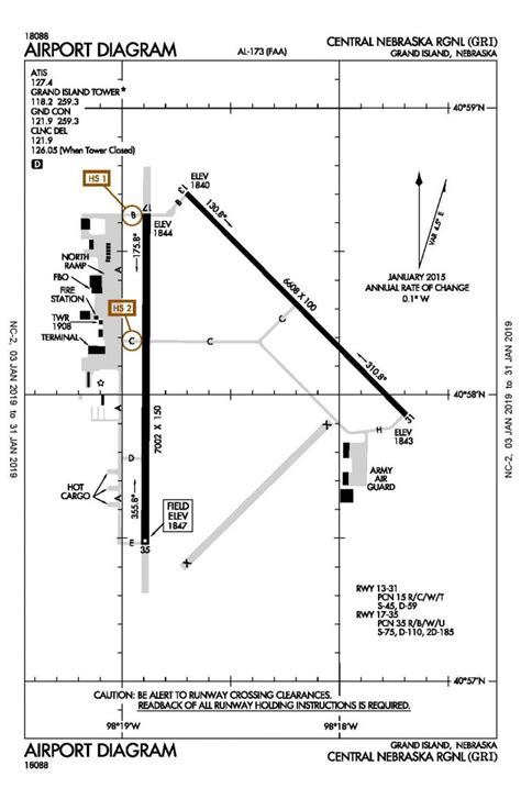 Faa Airport Diagram And Info Grand Island Central Regional Airport