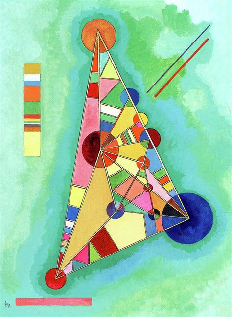 Multi Colored Triangle Painting By Wassily Kandinsky