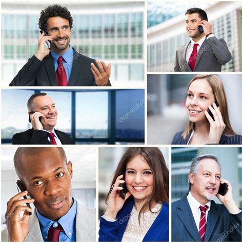 Business People Talking On Phone — Stock Photo