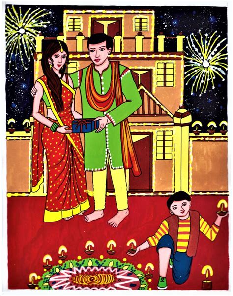 Diwali Festival Drawing