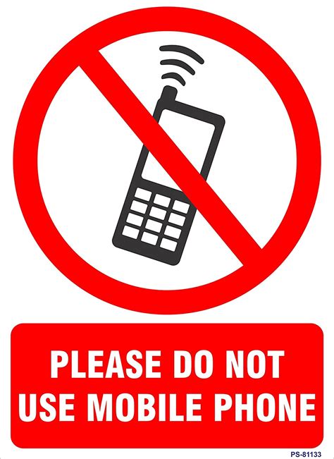 Signageshop Ps 81133 Vinyl Please Do Not Use Mobile Phone Sign Amazon