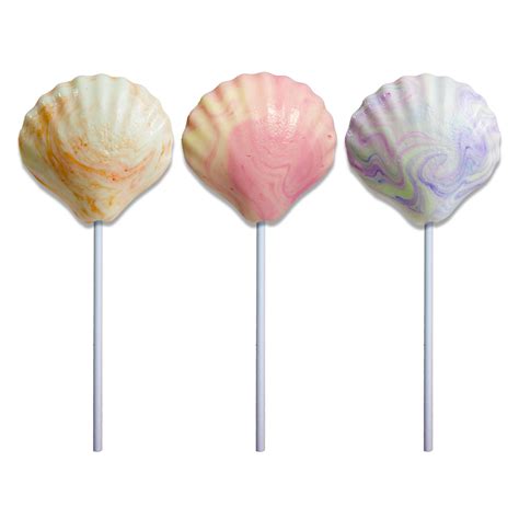 Cream Swirl Seashell Lollipops By Melville Candy