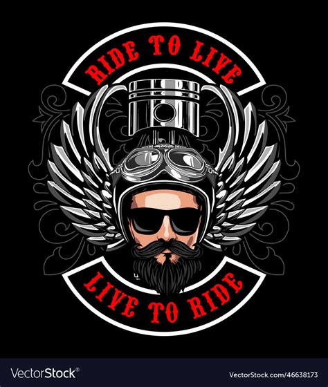 Biker Template For Graphic Design Royalty Free Vector Image