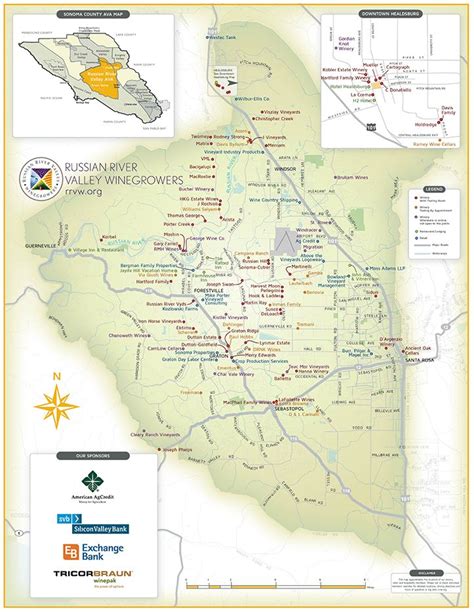 Russian River Valley Winery Map Printable Templates Free