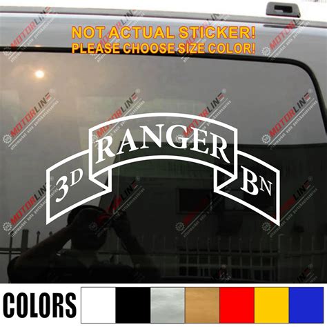 3rd Ranger Bn Infantry Company Airborne Battalion Army Car Truck Decal