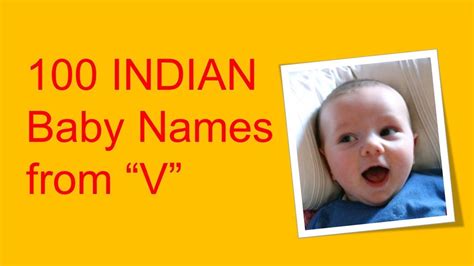 100 Indian Baby Boy Names Starting With V Youtube