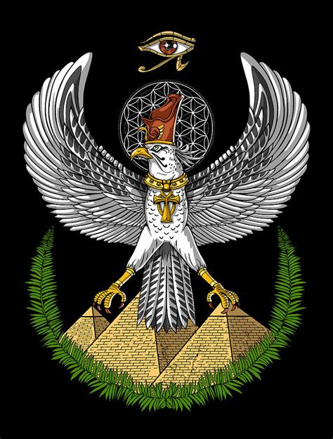 Egyptian Falcon God Horus Digital Art By Nikolay Todorov Pixels Merch