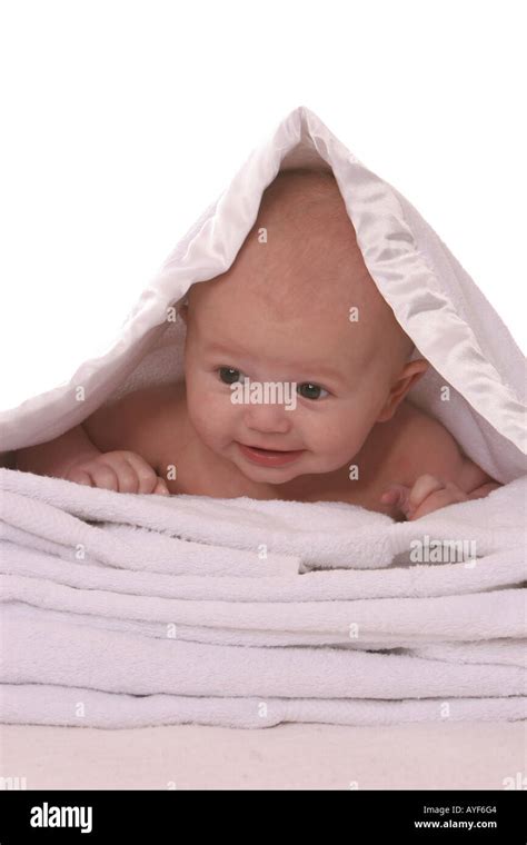 Baby Under The Blanket Stock Photo Alamy