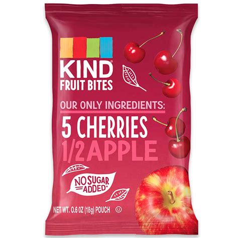Kind Fruit Bites Cherries And Apple For Healthy Snacking Satisfaction