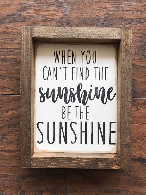 Be The Sunshine • Farmhouse Style • Framed Sign By Hunnydodesigns On