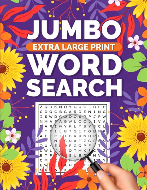 Buy Jumbo Extra Large Print Word Search Easy To Read Big Letters Word