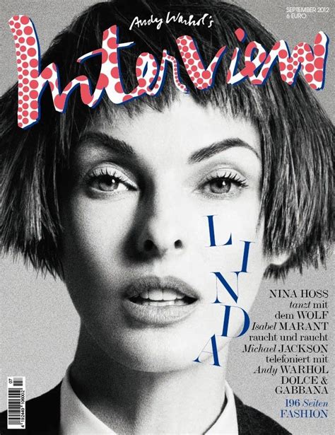 Linda Evangelista Cover Andy Warhols Interview Magazine Cover