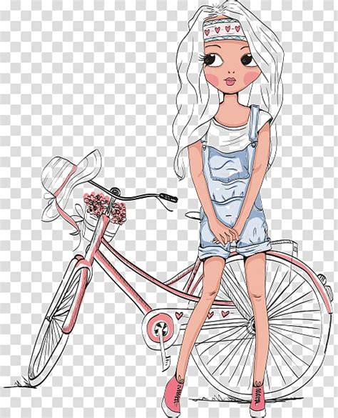 Drawing Girl Girl Transparent Background Png Clipart Hiclipart