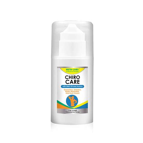 Chiro Care Muscle And Joint Cream 4 Oz Pump