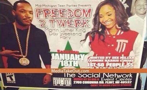 Flyers For Freedom 2 Twerk Dance Party Showing Mlk In A Gold Chain