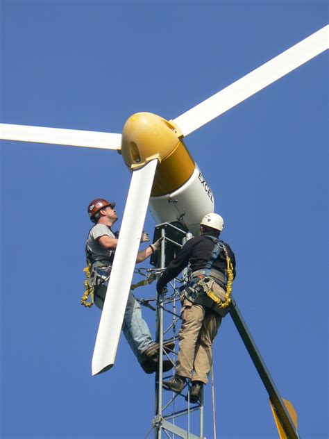 Bluhouse News Yearly Maintenance On The Wind Turbine