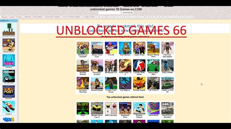 Unblocked Games 66 For School Youtube