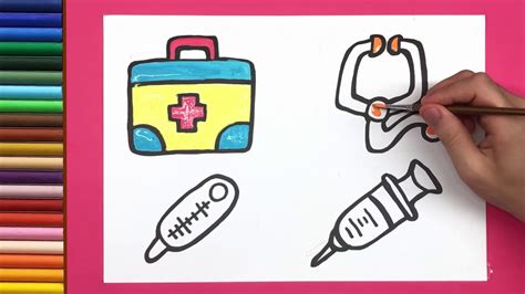 How To Draw Doctor Medical Kit Drawing A Doctors Tools Youtube