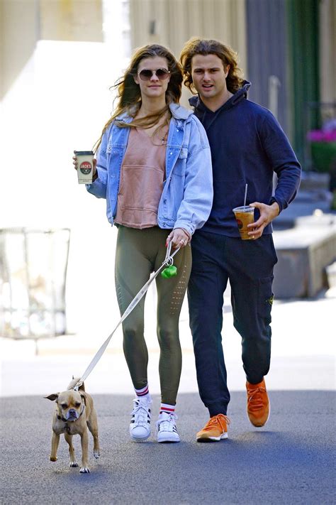 Nina Agdal And Jack Brinkley Cook Walk Their Dog While On A Coffee Run