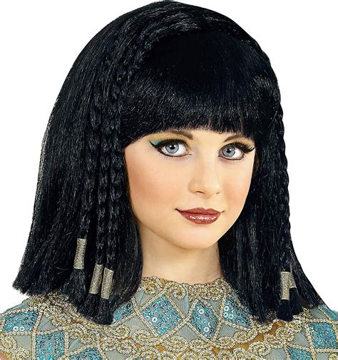 Fancy Dress And Period Costumes Cleopatra Black Braided Wig Ladies Fancy Dress Egyptian Queen