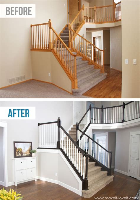 How To Paint Stain Wood Stair Railings Oak Banisters And Spindles