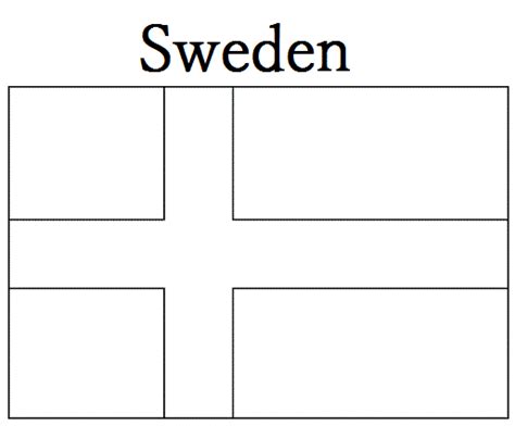 Geography Blog Sweden Flag Coloring Page