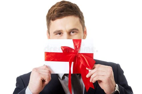 Handsome Man With Valentines T Box Stock Image Image Of Male Suit 49722299