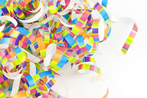 Colorful Party Ribbon White Background Stock Image Image Of