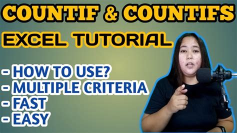 How To Use Countif And Countifs Function In Excel Fast And Easy For