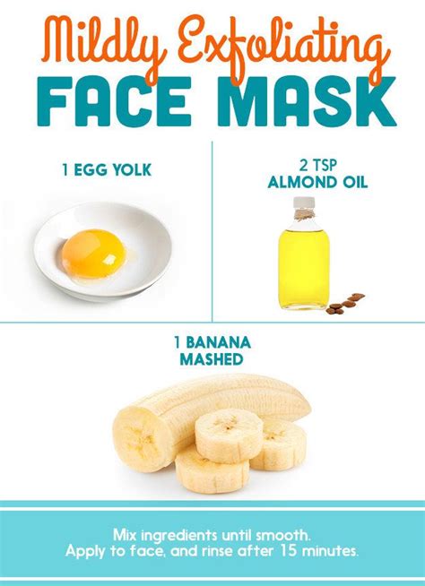 banana almond or olive oil egg yolk exfoliating face mask egg yolk face mask diy facial mask