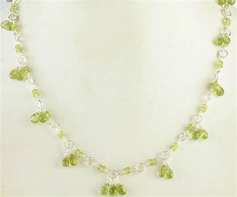 Faceted Peridot Necklace Exotic India Art