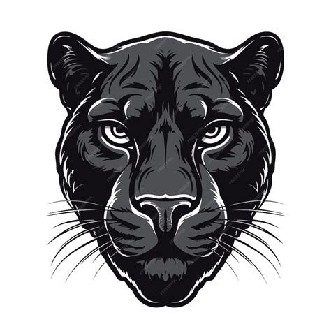Premium Vector Panther Head Logo Design Abstract Drawing Panther Face