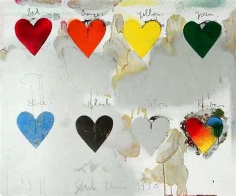 Jim Dine Eight Hearts Print Lot 72 Jim Dine Heart Painting