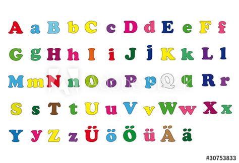 26 witzige ausmalbilder zum thema alphabet. Farbige große und kleine Buchstaben - kaufen Sie diese Vektorgrafik und finden Sie ähnliche ...