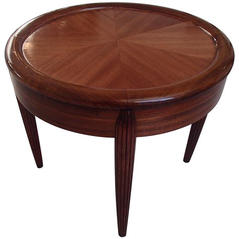 Art Deco Small Round Full Mahogany Table With Carfed Legs For Sale At 1stdibs Small Round