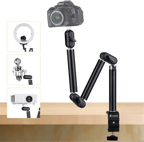 Tarion Desk Camera Mount Stand Articulating Camera Arm Holder Heavty