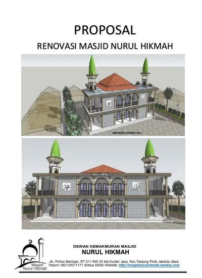 Proposal Renovasi Masjid Nurul Hikmah Dewan Kemakmuran Masjid Nurul Hikmah