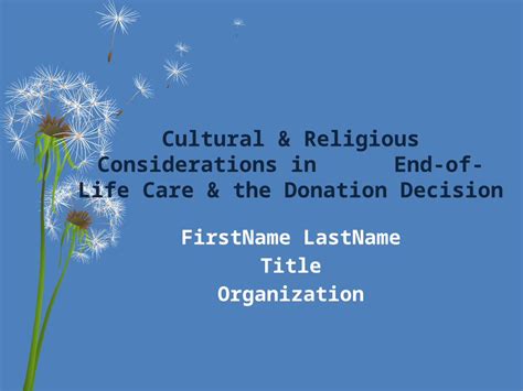 Pptx Cultural And Religious Considerations In End Of Life Care And The