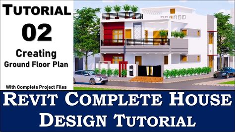 Tutorial 02 Revit Complete House Design Ground Floor Plan Youtube