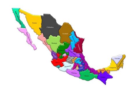 Mapa De La República Mexicana