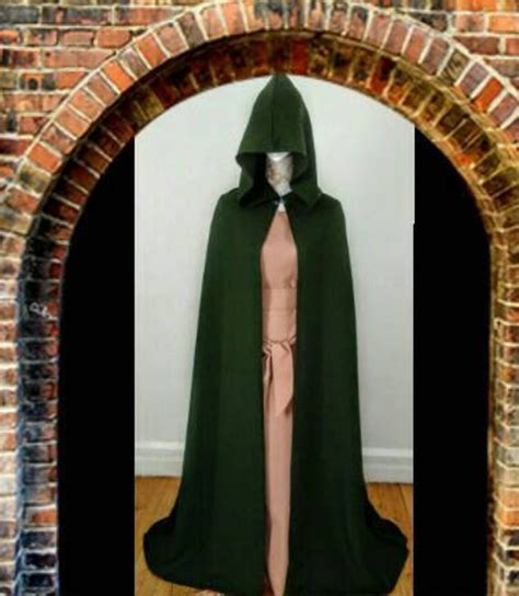 Medieval Hooded Travel Cloak Oversize Hood Viking Etsy